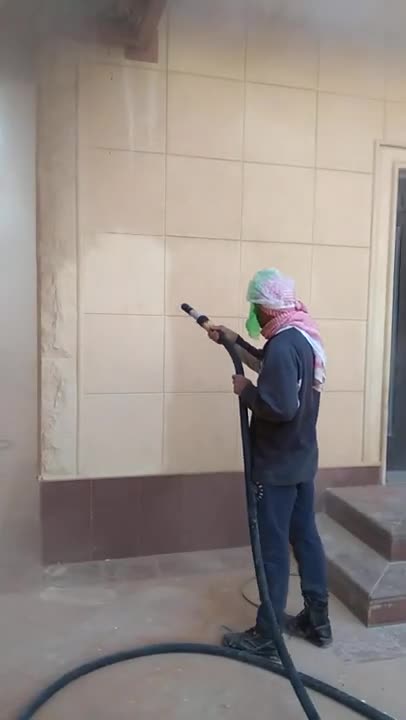 تنظيف الحجر بلسفح الرملي عزل الحجر بمواد حماية عالية تكحيل الحجر 